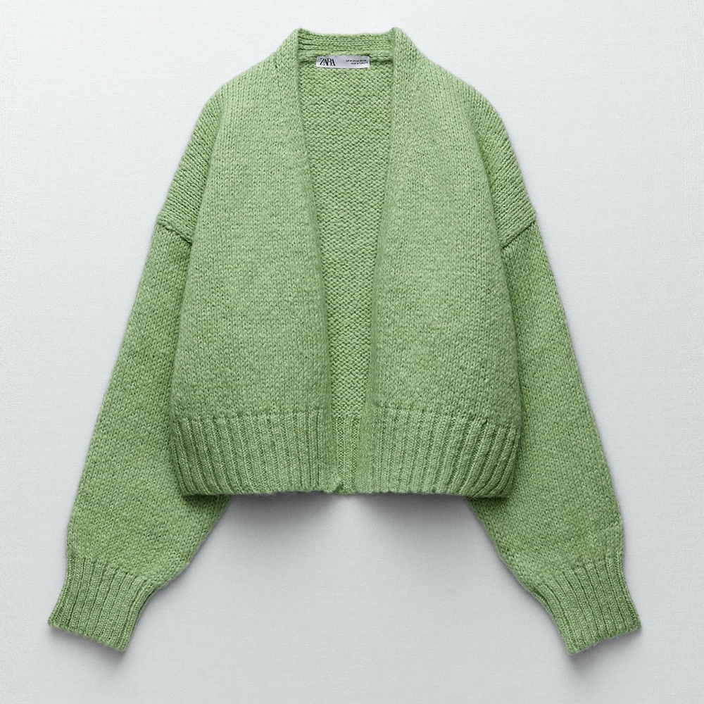 Zara L knit cropped jacket